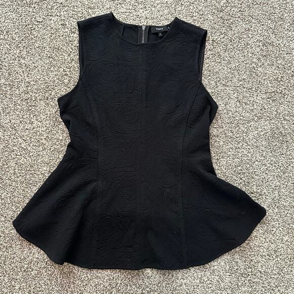 Theory black peplum sleeveless top size M - Picture 6 of 12